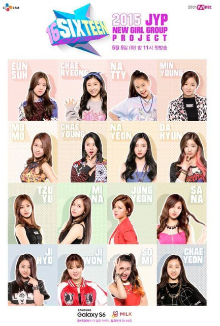 Membre de TWICE lors de SIXTEEN