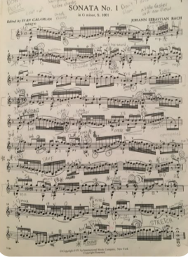 Extrait de partition de Bach