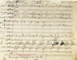 Extrait de partition de Brahms